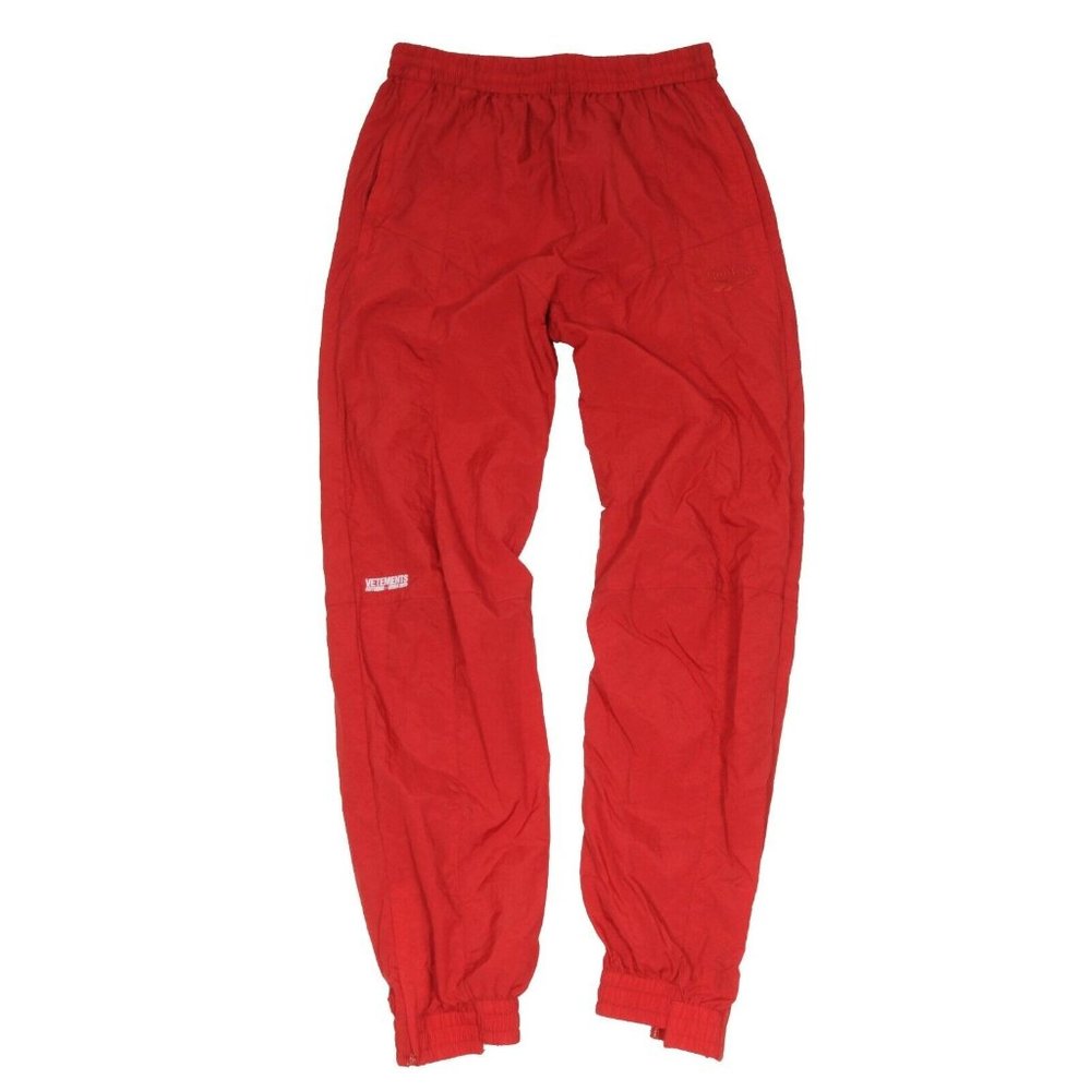 Vetements Reebok Shell Track Pants Size Medium Red Nylon Polyester